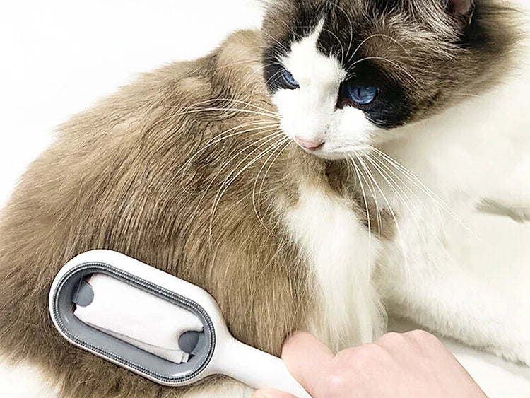 Handheld pet hair removal tool, perfect for lint and animal hair on fabric surfaces and clothes