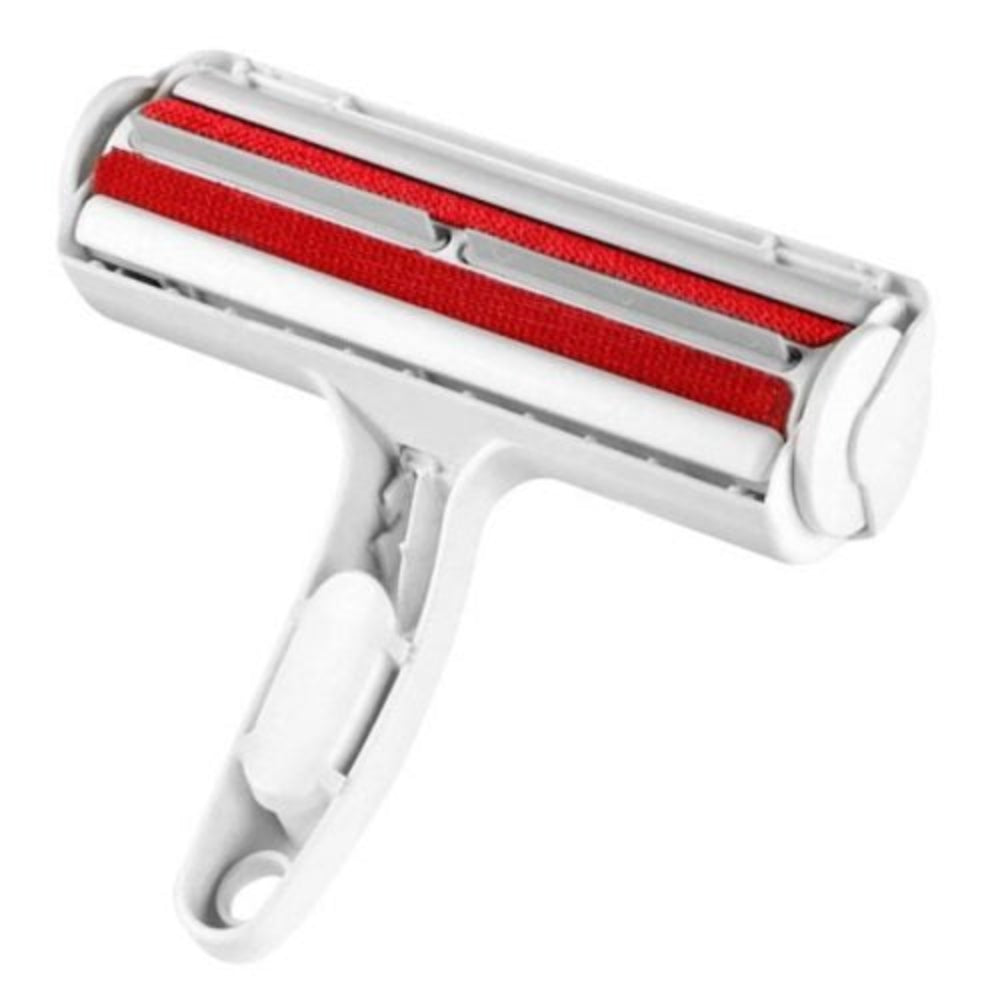 Pet hair remover roller, new4 design, with removed cat fur, highlighting its fur removal efficiency