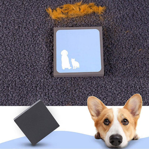 Universal lint and pet hair remover sponge, ideal for car seats and home upholstery cleaning