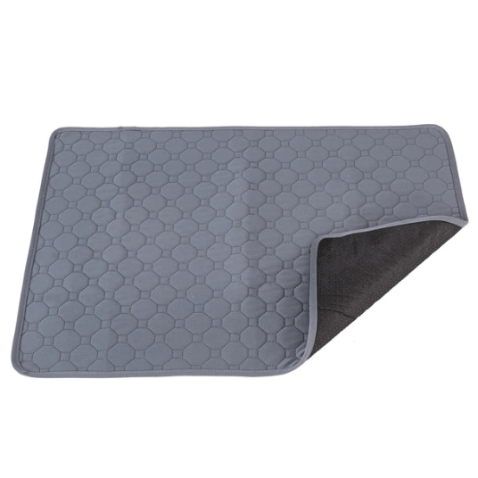 Reusable waterproof pet training pad for dogs, gray, for puppy potty training and home hygiene