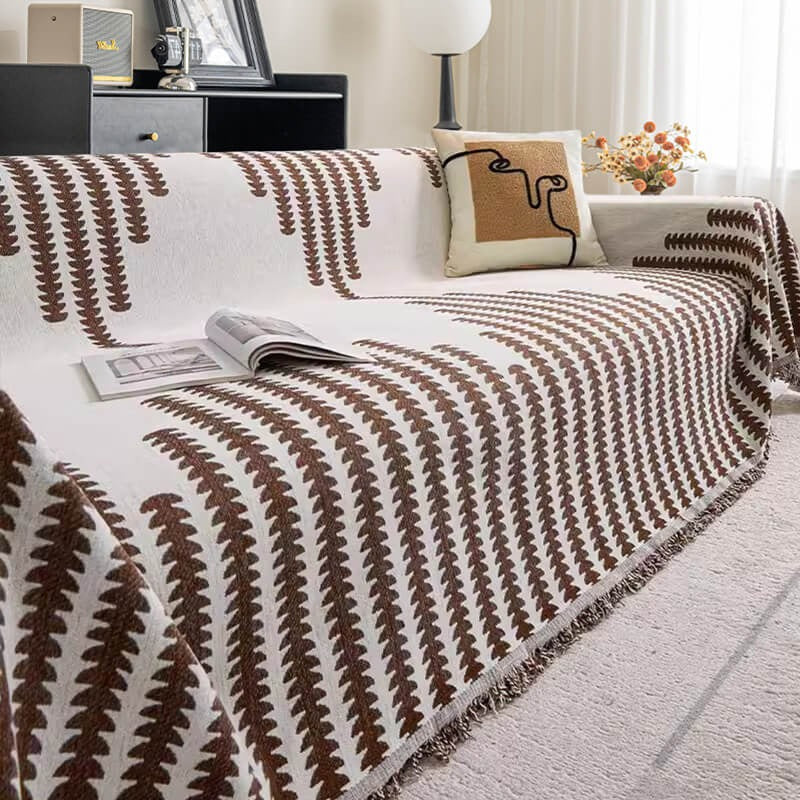 Chenille anti-scratch sofa cover in an elegant grey shade, perfect for pet-friendly homes and stylish furniture protection.