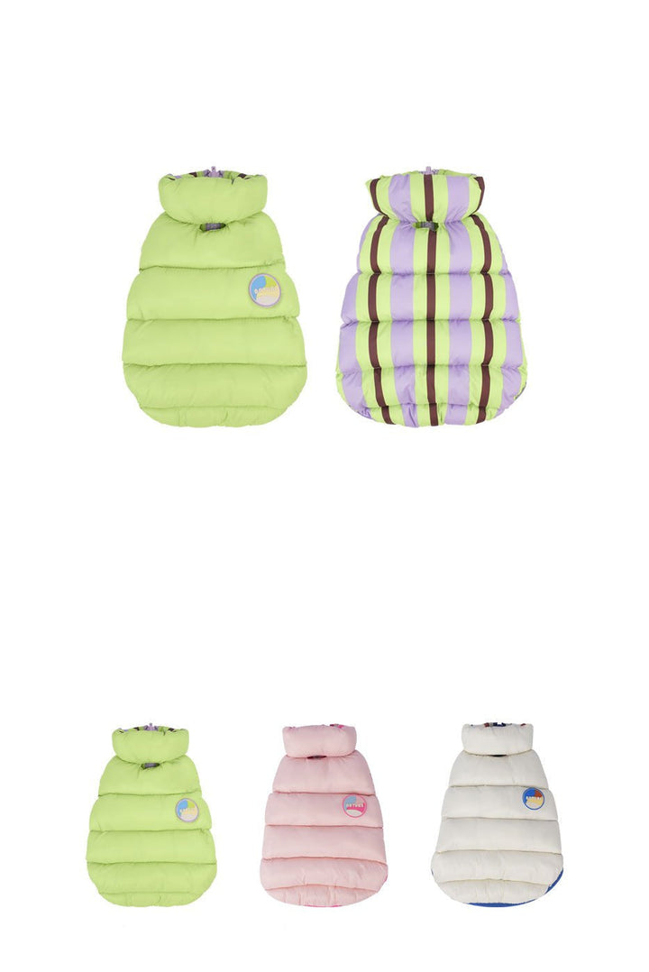 Lightweight dog coat, reversible pet jacket in vibrant colors, easy to wash pet clothing
