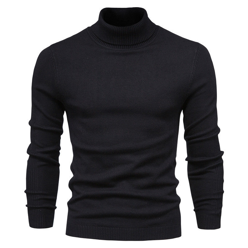 Stylish men's long sleeve ribbed knit turtleneck sweater. Fitted for a modern look, great for casual or dressy wear.