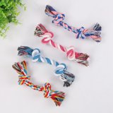 Pet accessory: tough rope chew toy with vibrant fringes, perfect for dental hygiene.