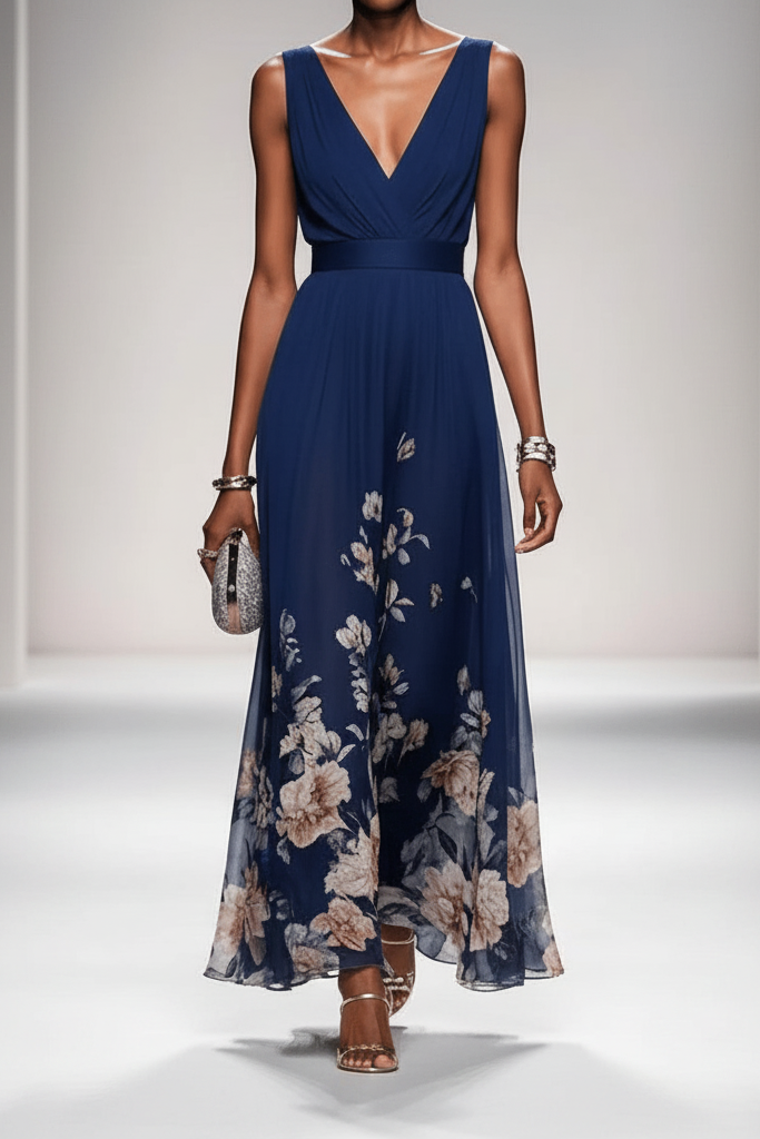 Day-to-night floral maxi dress for women, providing romantic style and comfort for any event.