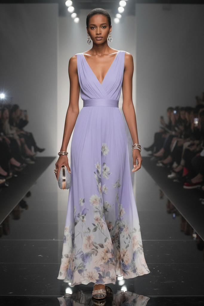 Summer-ready floral maxi dress for women, providing flowy comfort and elegant occasion style.