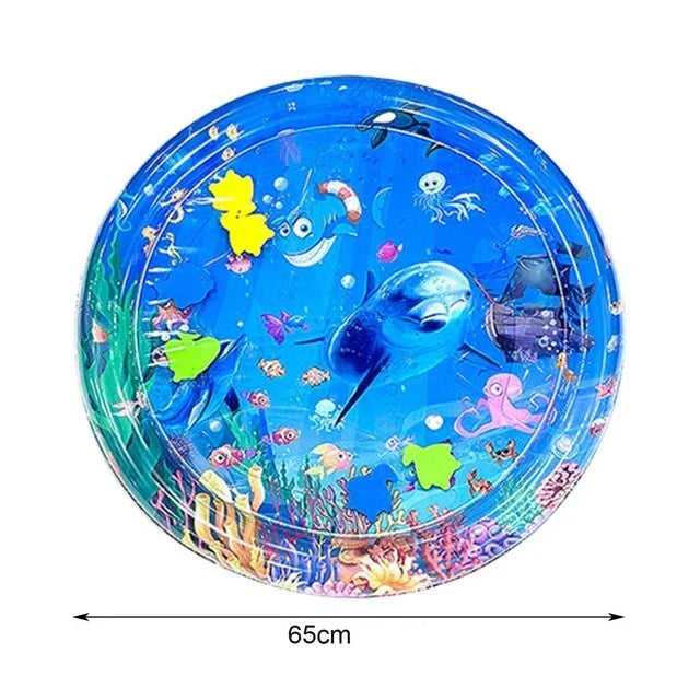 Interactive round cooling mat for cats, a fun summer pet accessory and toy.