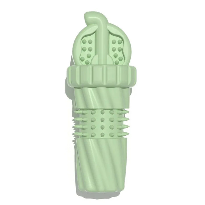 Soft rubber finger toothbrush toy for puppy dental cleaning and gum massage