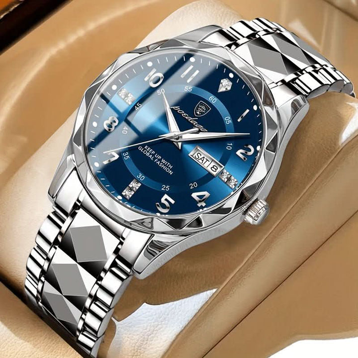 Men's durable Sports Watch on a wrist, demonstrating comfortable fit and stylish appearance for active wear.