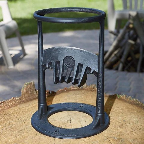 Safe & durable cast iron firewood splitter for kindling, wood splitting, and easy winter prep.