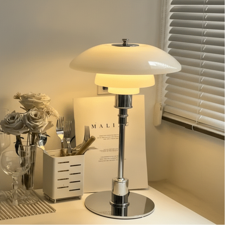 Scandinavian Dimmable LED Table Lamp with modern minimalist design, perfect for home decor.