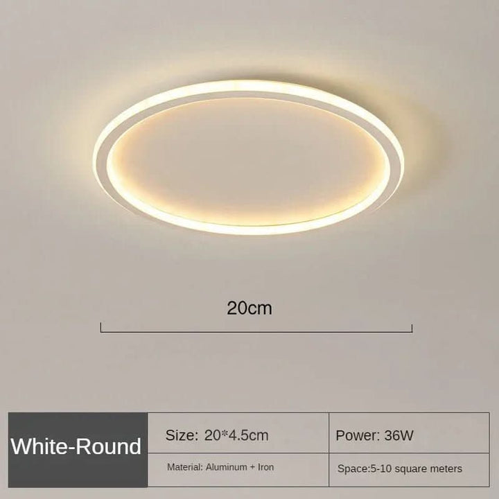 Sleek Scandinavian LED ceiling light, provides bright modern home illumination.