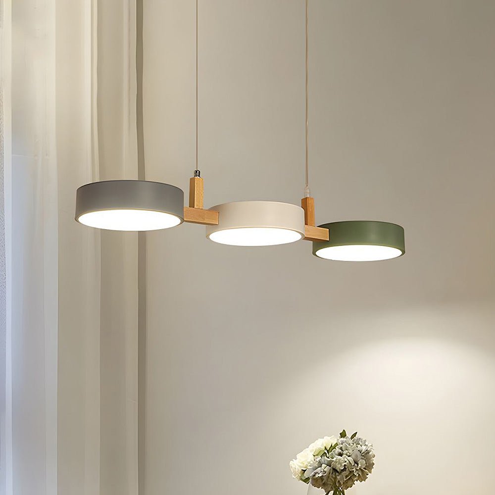 Minimalist Nordic LED pendant lamp providing warm, adjustable lighting for a contemporary kitchen.