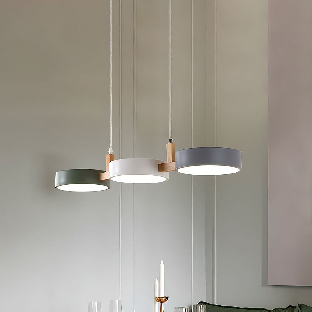Energy-efficient LED pendant lamp, Scandinavian design, with an adjustable warm glow for ambient illumination.