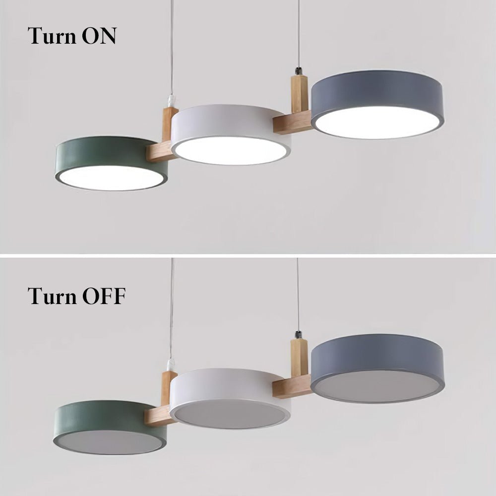 Stylish Scandinavian ceiling fixture, an LED pendant lamp casting an adjustable warm glow. Modern lighting.