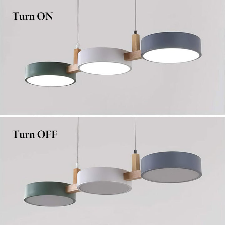 Stylish Scandinavian ceiling fixture, an LED pendant lamp casting an adjustable warm glow. Modern lighting.