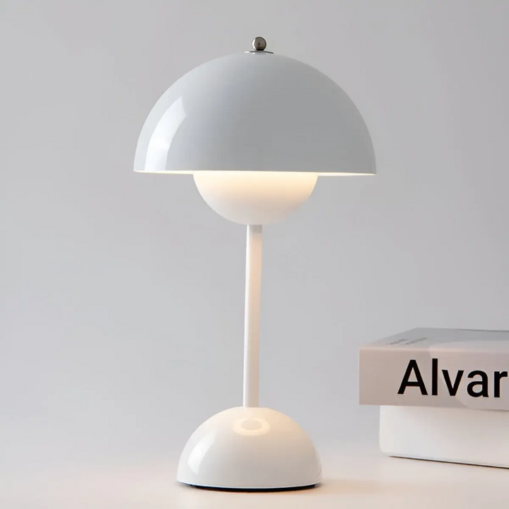 Versatile wireless table lamp, Scandinavian design, adjustable ambient lighting for modern home decor.