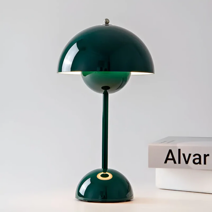 Adjustable brightness wireless table lamp, creating perfect mood lighting for bedrooms.