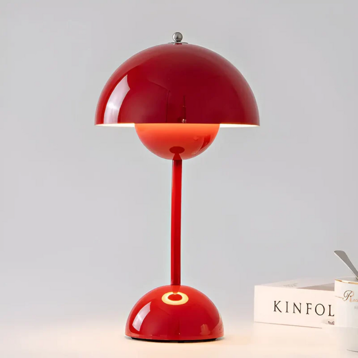 Modern Scandinavian wireless table lamp, portable with adjustable ambiance for accent lighting.
