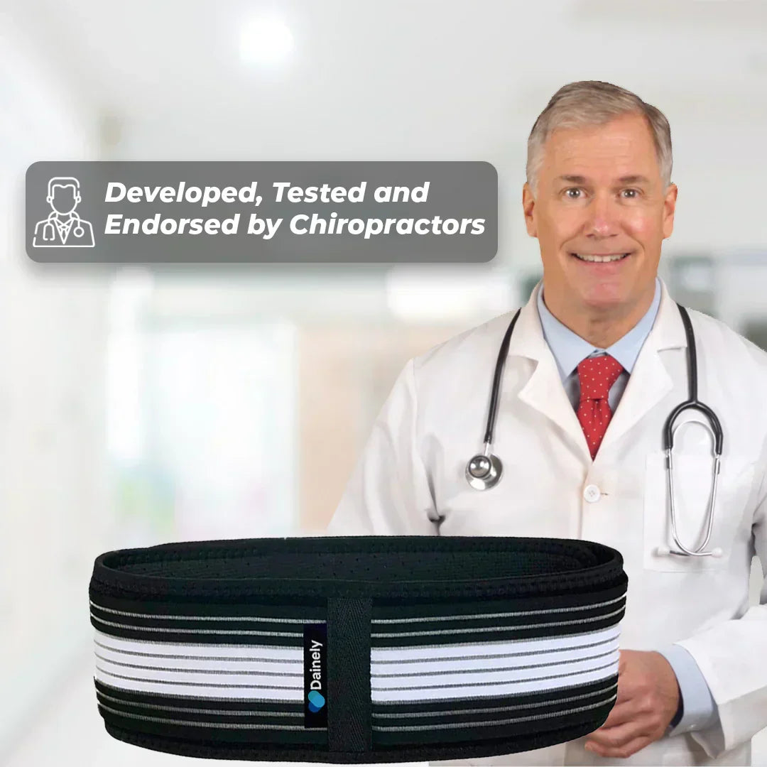 Comfortable Compression Belt for lower back and SI joint pain management.