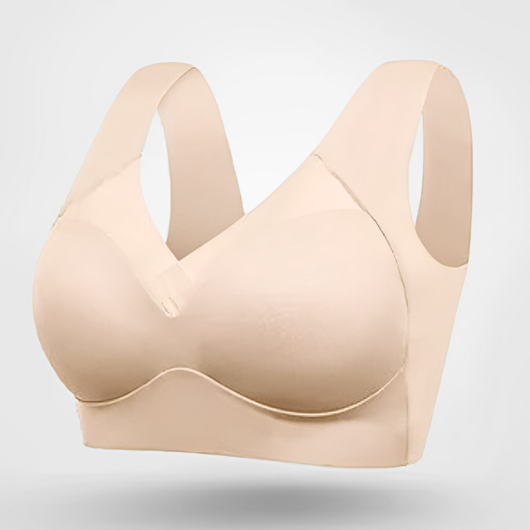 Women's comfort bra, seamless design, wireless support & gentle push-up effect.