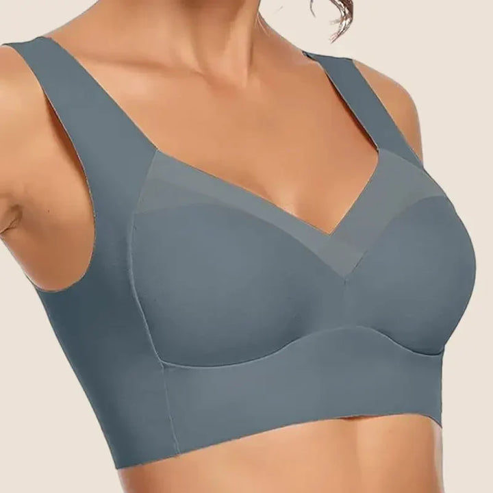 Wireless comfort bra, women's seamless design, ideal for everyday wear & gentle push-up.