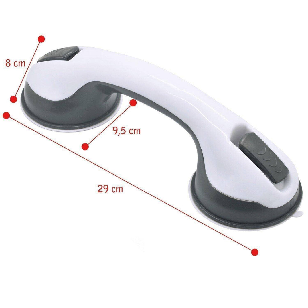 Easy-install SecureGrip suction handle for bathroom safety. Non-slip grip for tubs & showers, home safety aid.