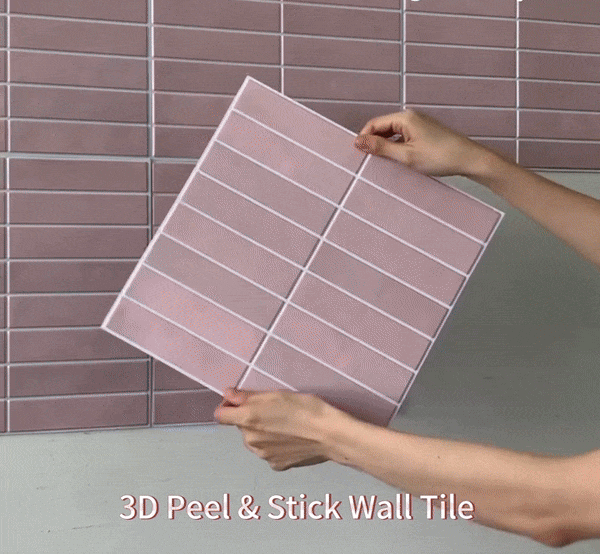 Convenient self-adhesive 3D ceramic look wall panels. Peel & stick tiles for chic home decor.