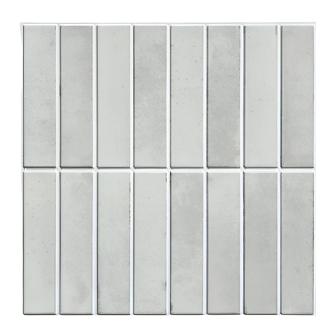 Easy install 3D ceramic look wall panels, self-adhesive peel & stick for quick home renovation.
