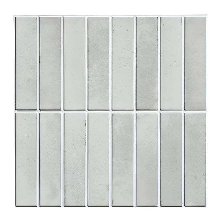 Easy install 3D ceramic look wall panels, self-adhesive peel & stick for quick home renovation.