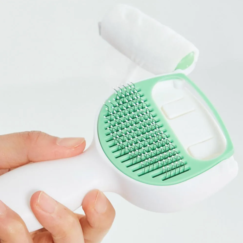 Versatile pet slicker brush suitable for both long-haired and short-haired dogs and cats