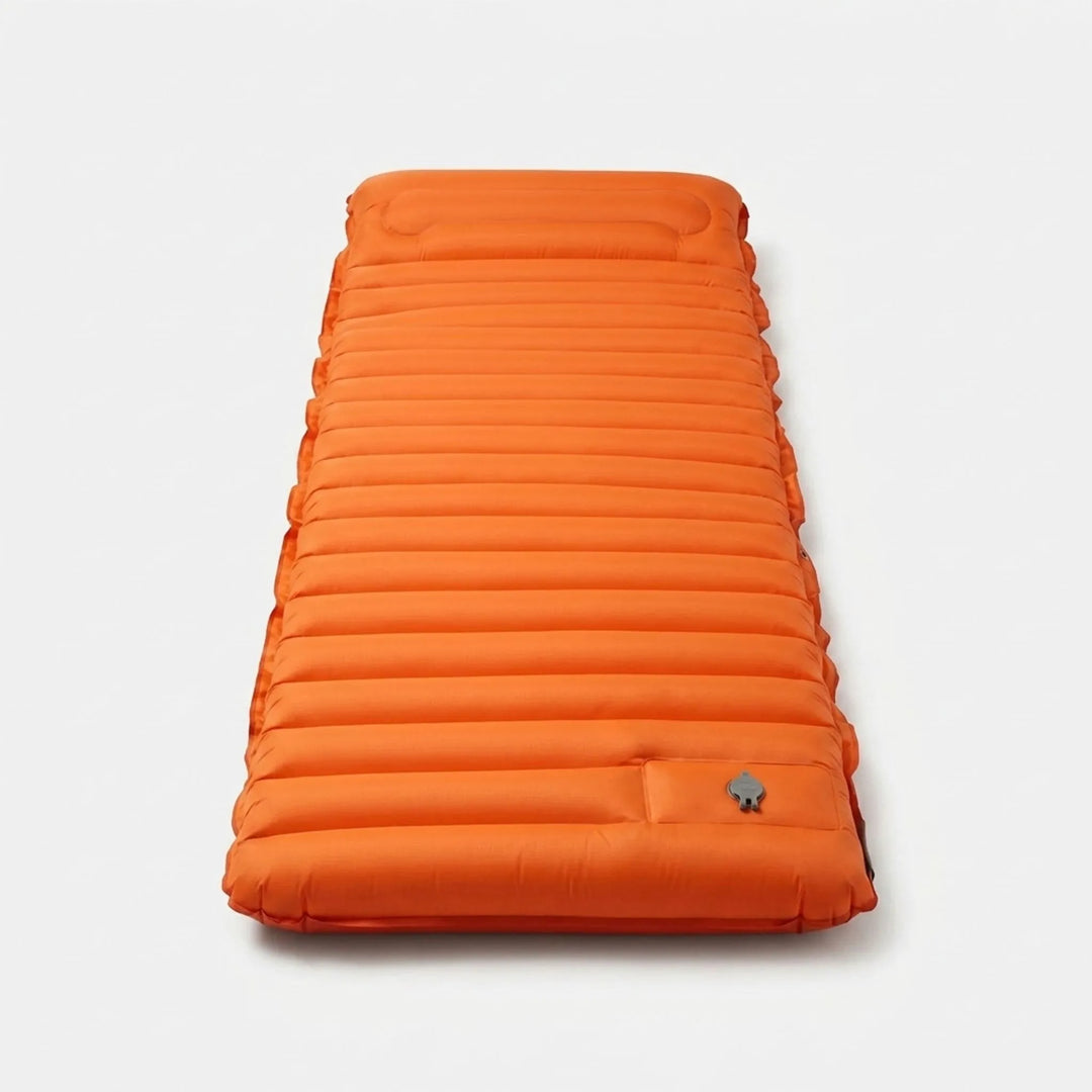 Comfortable self-inflating sleeping pad, perfect for camping, hiking, & backpacking trips. Easy setup.