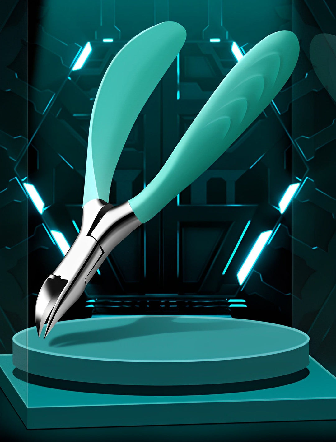 Senior toenail clipper for thick & ingrown nails, stainless steel, anti-splash design for foot health and senior care.