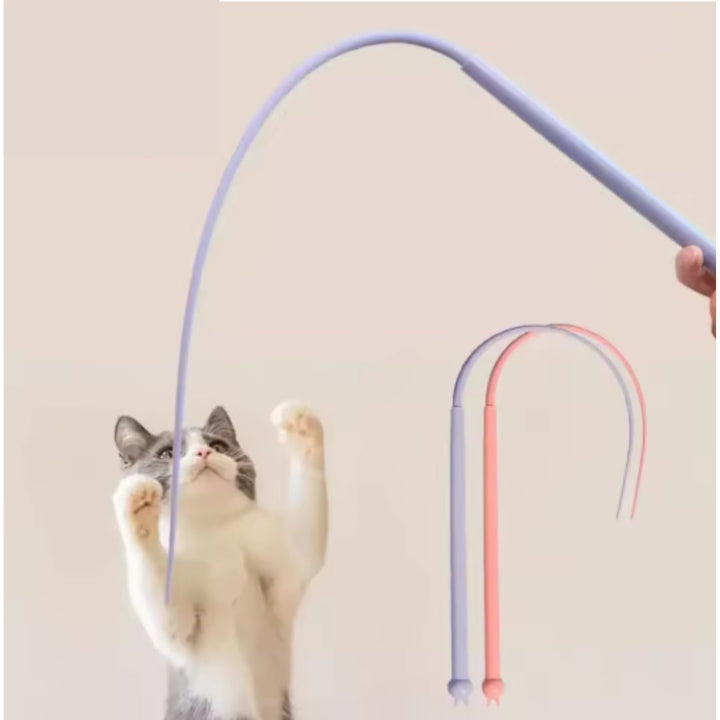 Dual flexible play wands, a durable and engaging cat toy set for active cats