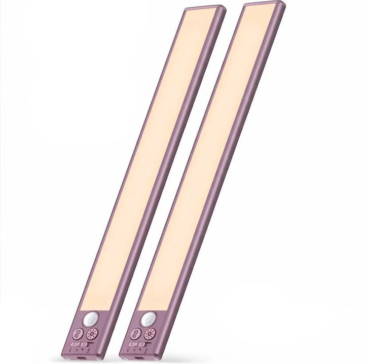 Quick-install magnetic under cabinet LED lights with motion sensor, ideal for kitchen, closet, or home lighting.