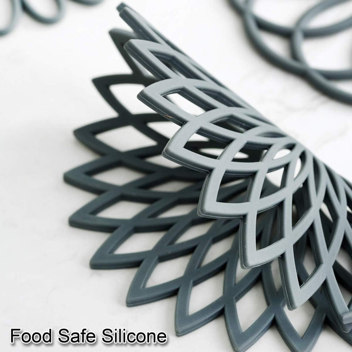 High-quality silicone table protectors (3-pack) for hot dishes, pans, and drinks.