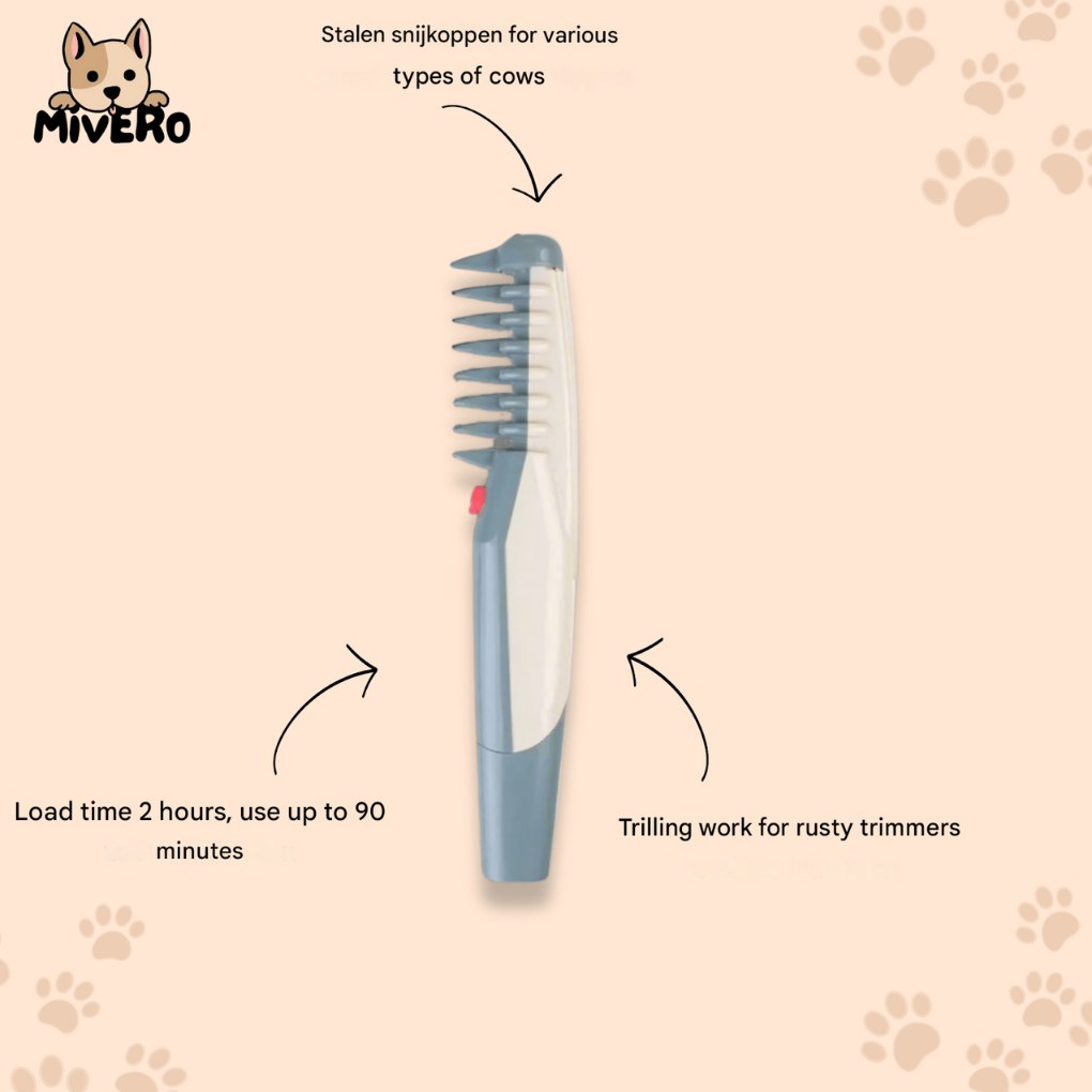 Rechargeable, low noise pet groomer, a silent cordless trimmer for comfortable and precise at-home grooming.