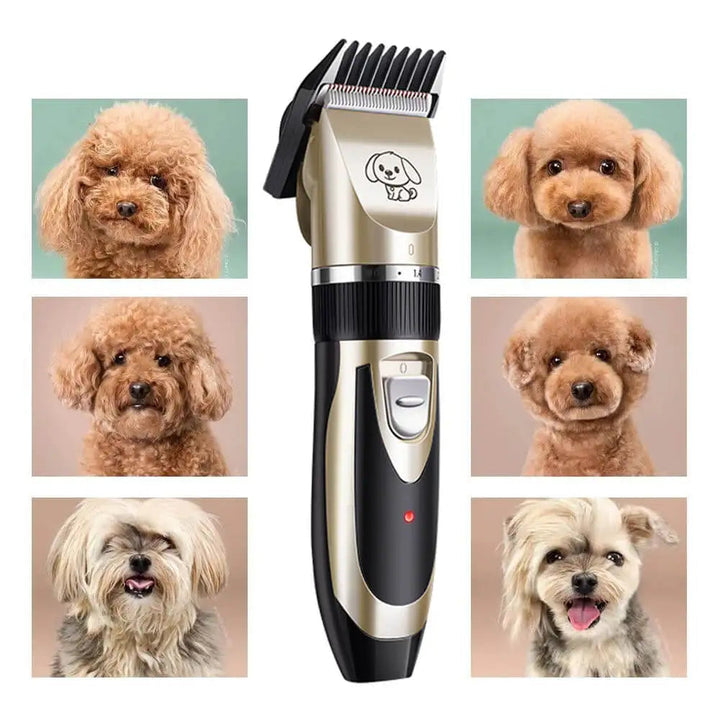 Silent cordless pet grooming clippers with ceramic blade for dogs and cats, low noise pet trimmer