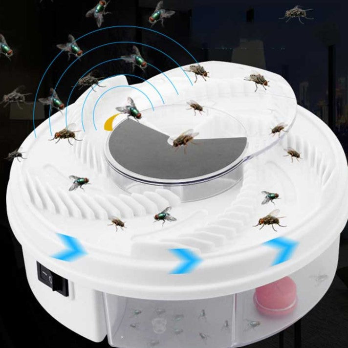 Quiet electronic fly trap with USB power. Non-toxic insect killer for effective pest control indoors & outdoors.