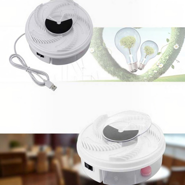 Electronic fly, mosquito, bug trap. Silent USB pest control for home & patio. Non-toxic indoor/outdoor insect killer.