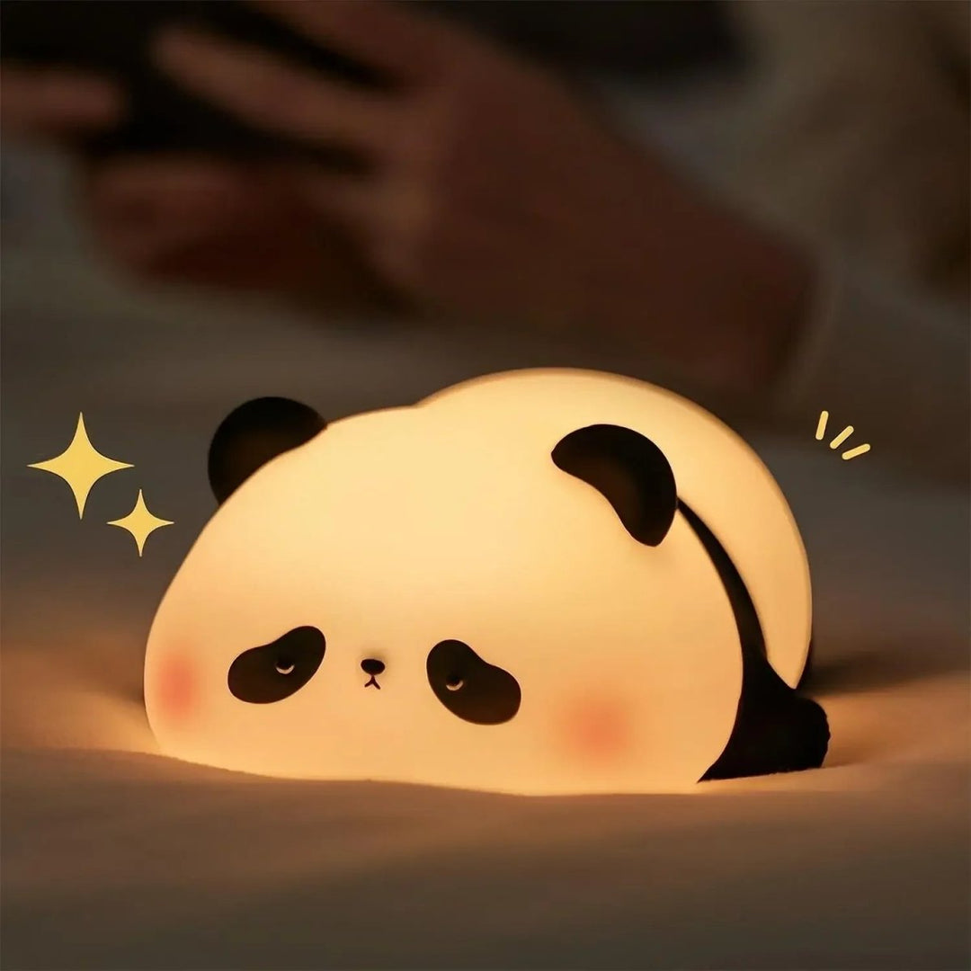 Child safe silicone night light with gentle glow & automatic shutoff, ideal for kids' sleep.