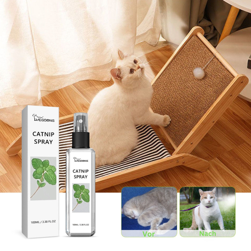 Silvervine Calming Spray for Cats, natural pet relaxation and enrichment, 4oz bottle