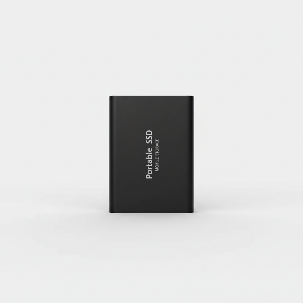 Portable 128TB External SSD, a compact mobile accessory for fast data transfer & reliable backup via USB-C.