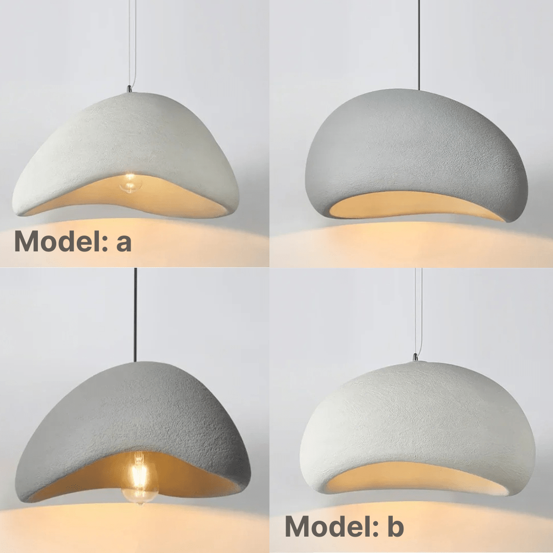 Modern grey LED pendant light with adjustable height & dimmable brightness, enhancing home decor.