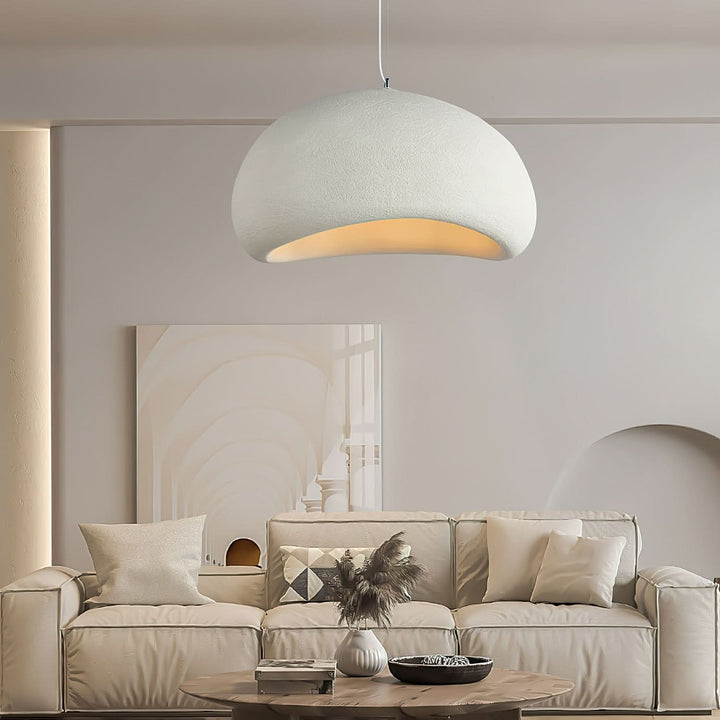 Modern minimalist LED pendant light fixture, height-adjustable and dimmable for optimal lighting.