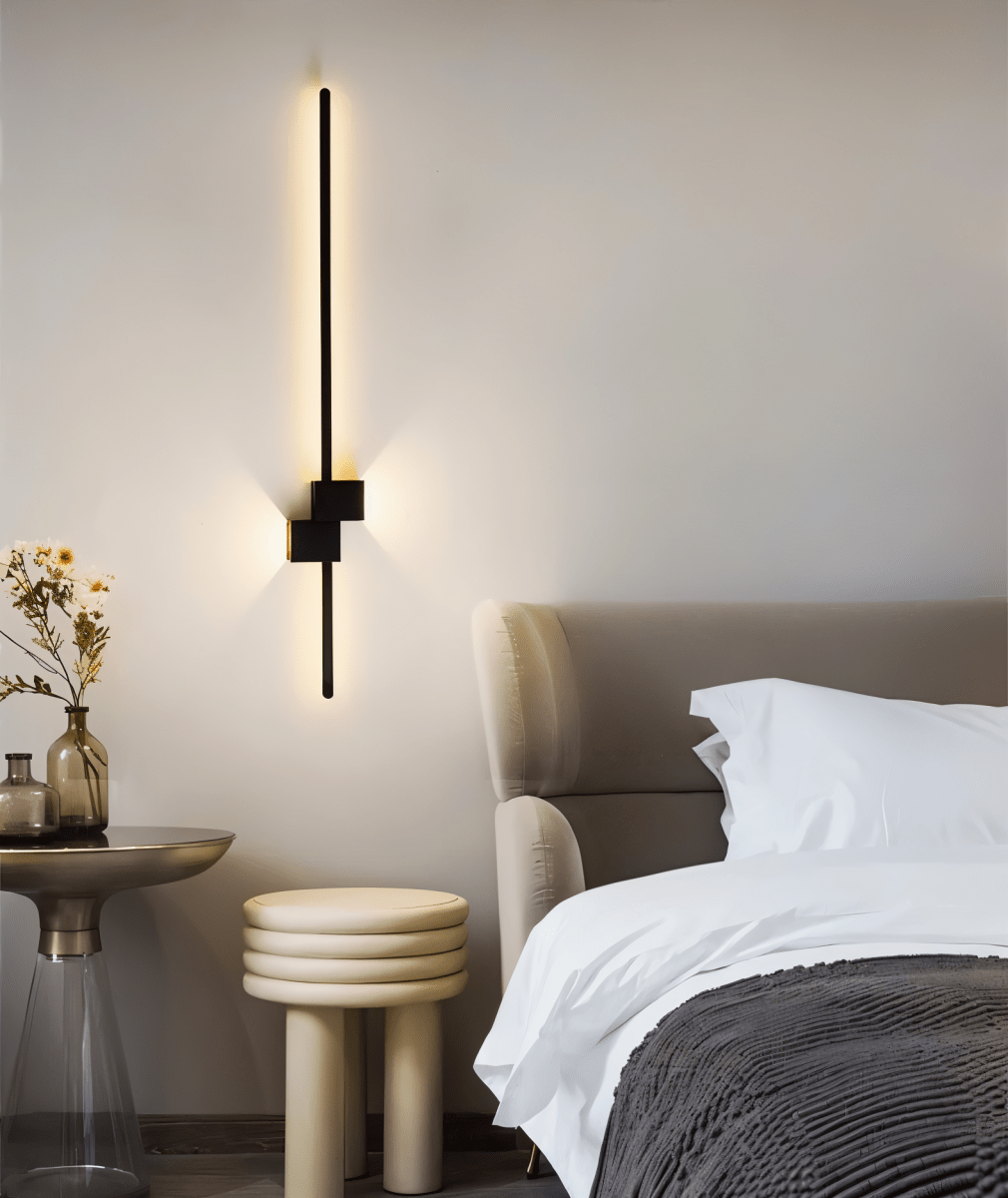 Modern LED wall light, creates beautiful accent lighting, sleek design, ideal for contemporary interiors.