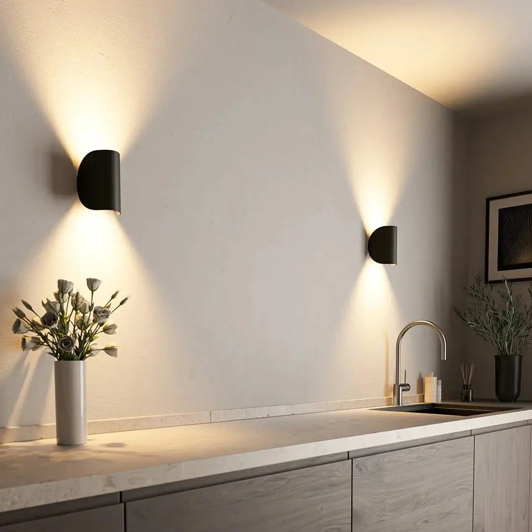 Sleek modern LED wall light for contemporary home lighting. Energy-efficient, minimalist design for any room.