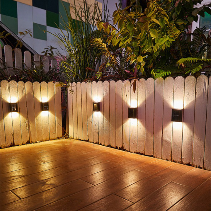 Easy-to-install wireless solar LED wall light illuminates garden pathways & patio areas, no wiring needed.