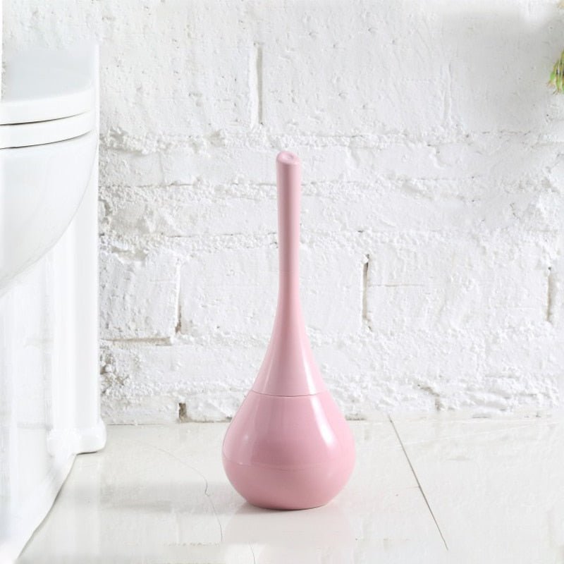 Contemporary toilet brush & holder, a sleek bathroom accessory with an advanced silicon cleaning head.