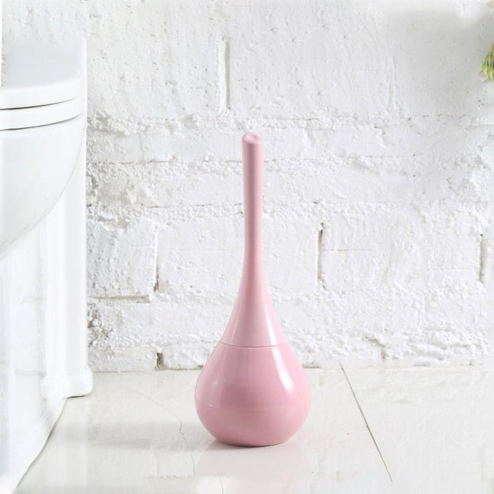 Contemporary toilet brush & holder, a sleek bathroom accessory with an advanced silicon cleaning head.